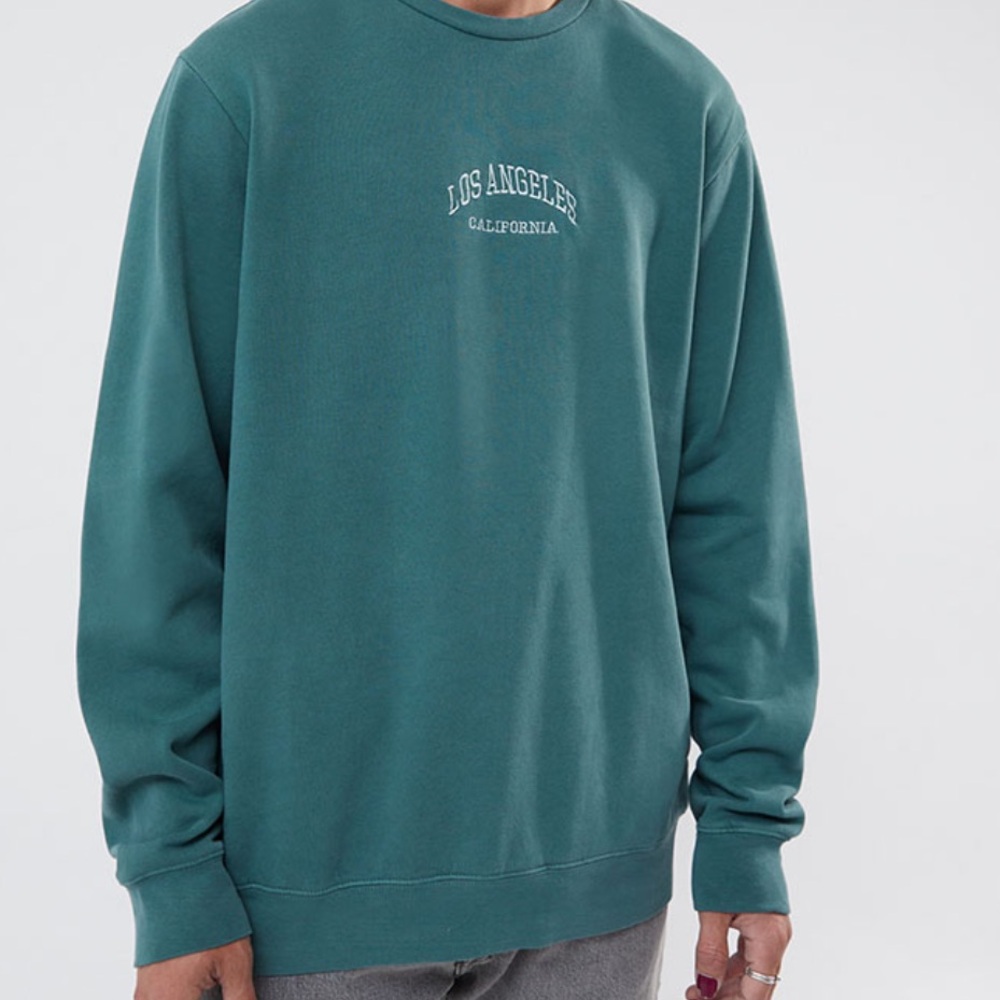 PacSun oversize Teal Crewneck Sweater Medium